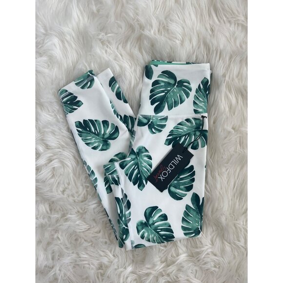 Wildfox Tropical High-Waisted Leggings With Palm Leaf Print - Picture 6 of 7